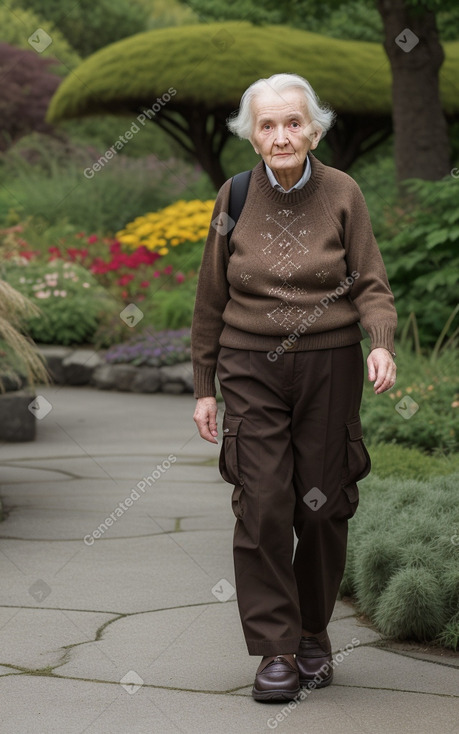 Icelandic elderly female with  black hair