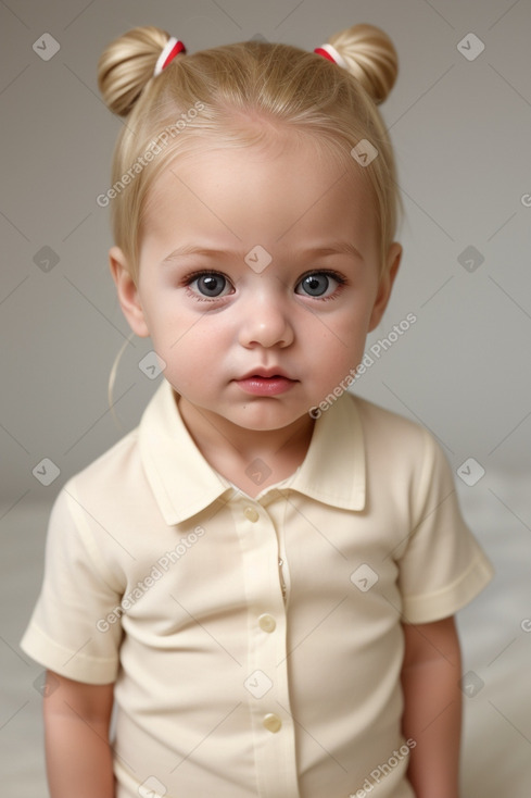 Swiss infant girl with  blonde hair