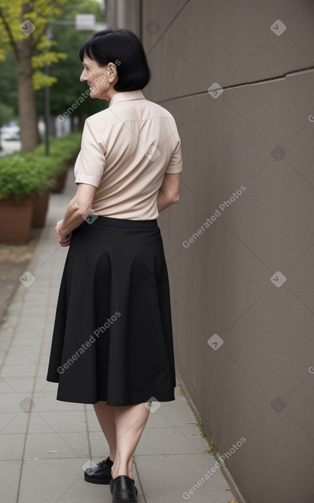 Swedish elderly female with  black hair