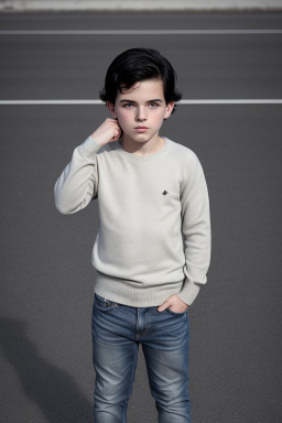 Austrian child boy with  black hair