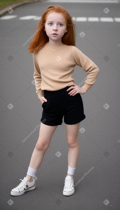 German child girl with  ginger hair