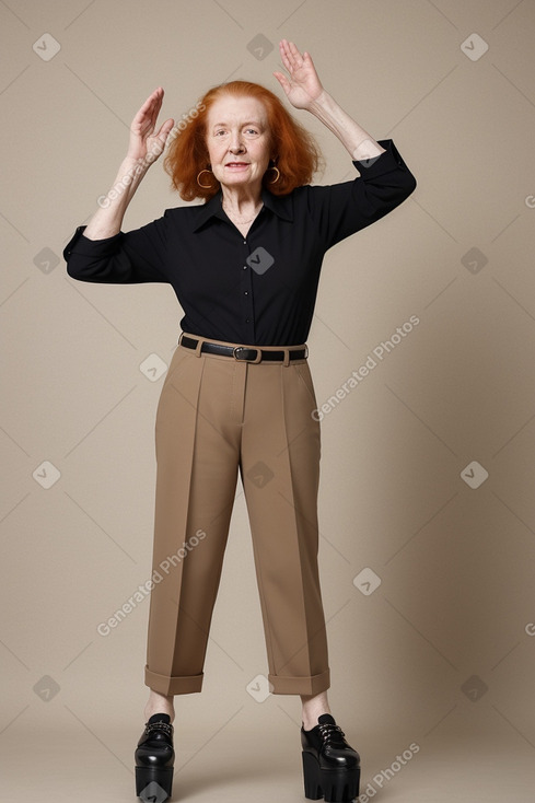 Belgian elderly female with  ginger hair