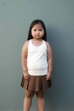 Filipino child girl with  brown hair