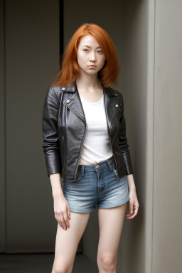 Japanese adult female with  ginger hair