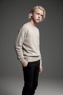 Danish teenager boy with  blonde hair