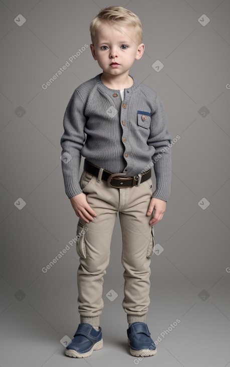 Estonian infant boy with  gray hair