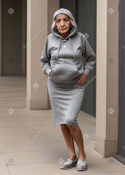 Egyptian elderly female with  gray hair