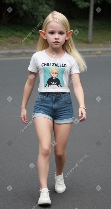 New zealand child female with  blonde hair