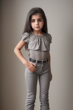 Lebanese child girl with  gray hair