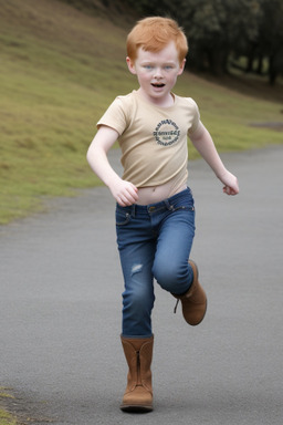 New zealand child boy with  ginger hair