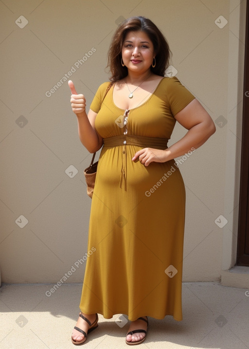 Uzbek middle-aged female with  brown hair