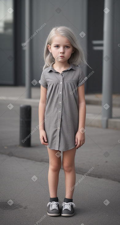 Dutch child girl with  gray hair