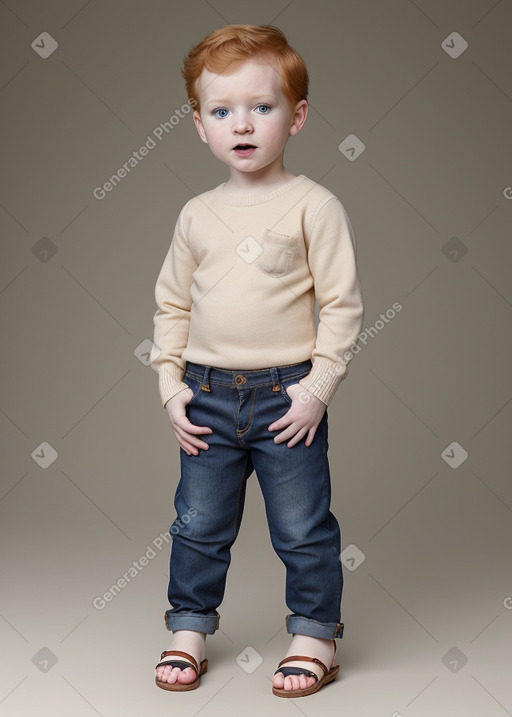 Caucasian infant boy with  ginger hair