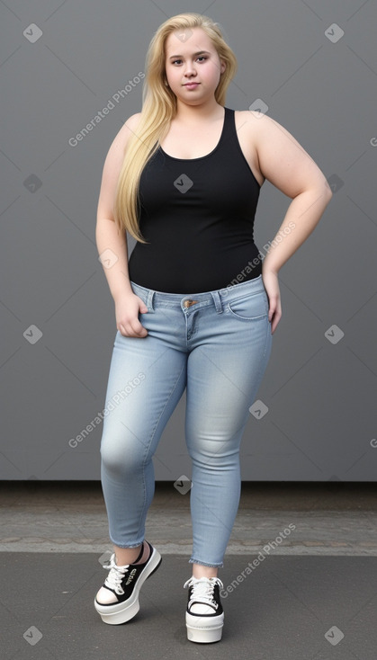 Austrian young adult female with  blonde hair