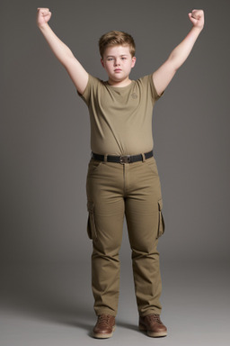 Dutch teenager boy with  brown hair