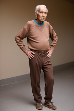 Malian elderly male with  brown hair