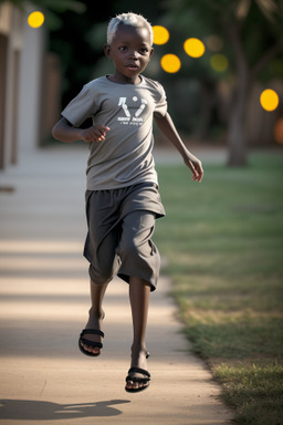 Zambian child boy with  gray hair