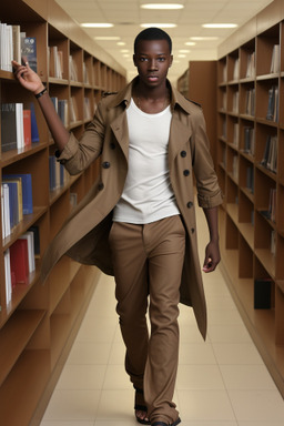 Togolese young adult male with  brown hair