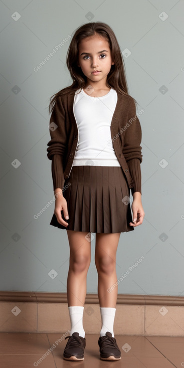 Malian child girl with  brown hair