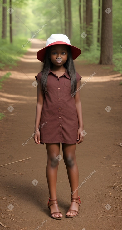 Child girl with  brown hair