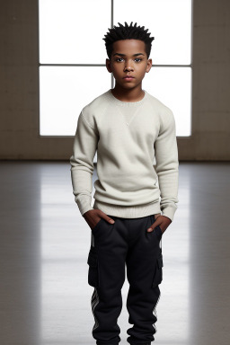 African american child boy with  white hair