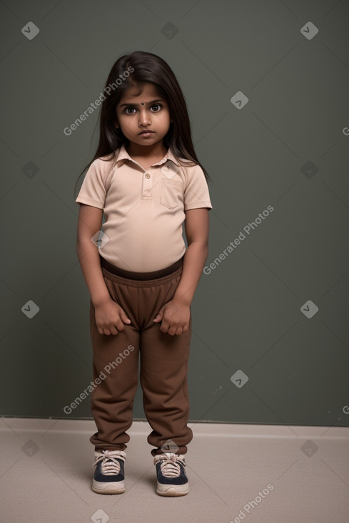 Indian infant girl with  brown hair