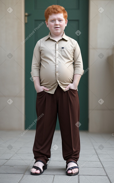 Iranian child boy with  ginger hair