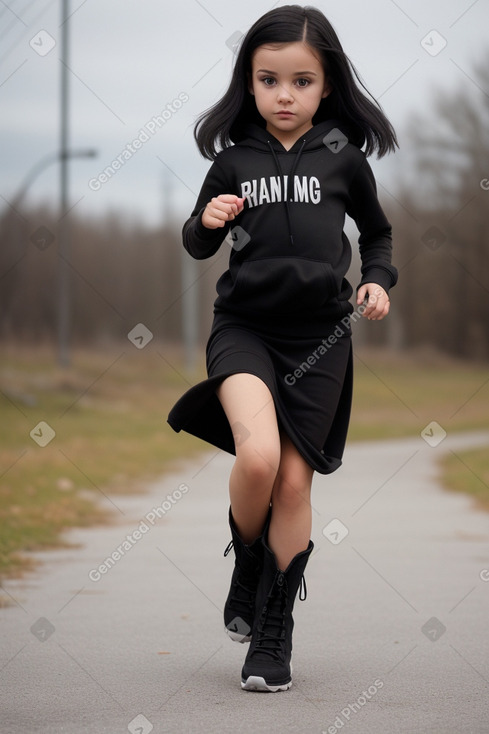 Slovenian child female with  black hair