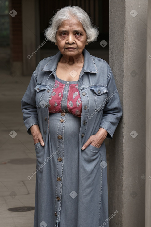 Bangladeshi elderly female with  gray hair