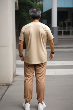 Vietnamese middle-aged male with  brown hair