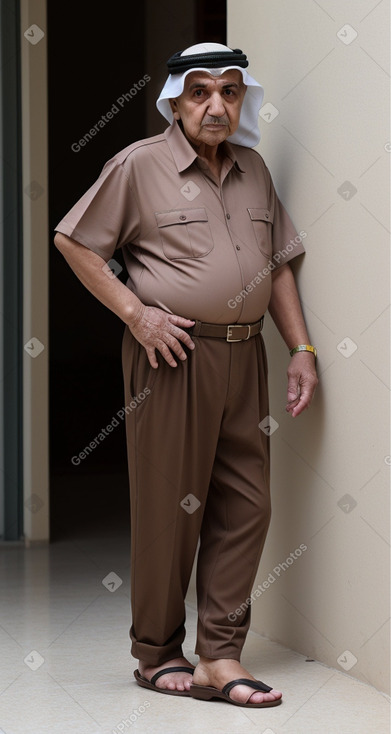 Qatari elderly male with  brown hair