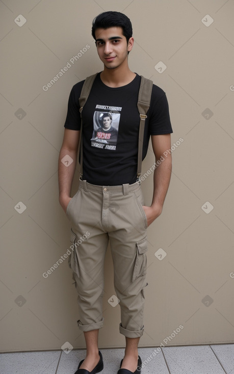 Jordanian young adult male with  black hair