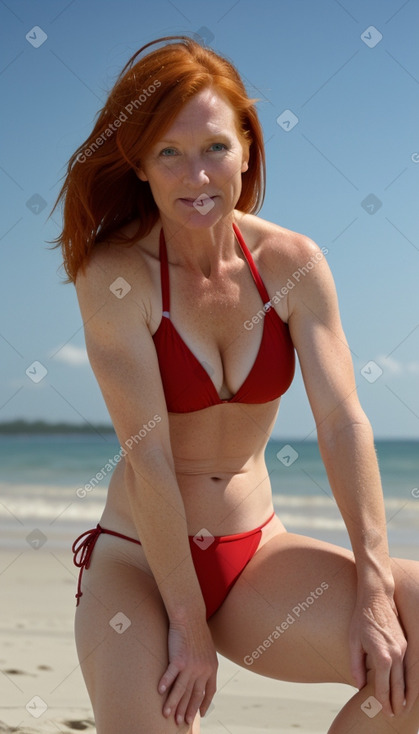 Canadian middle-aged female with  ginger hair