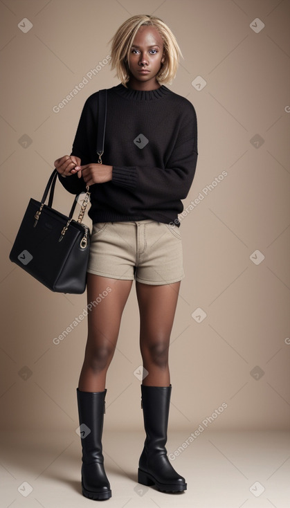 Adult non-binary with  blonde hair