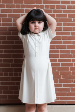 Azerbaijani infant girl with  white hair