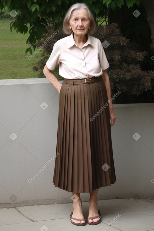 Czech elderly female with  brown hair