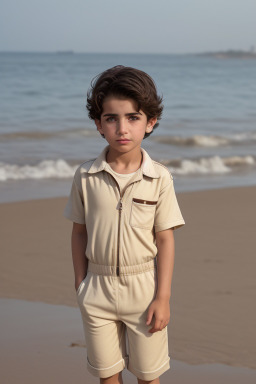 Jordanian child boy with  brown hair