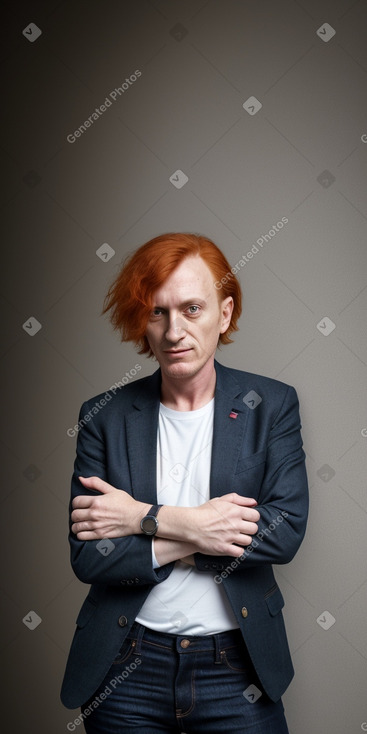 Turkish middle-aged non-binary with  ginger hair