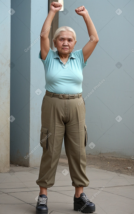 Uzbek elderly female with  blonde hair