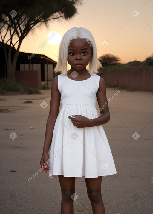 Zimbabwean infant girl with  white hair