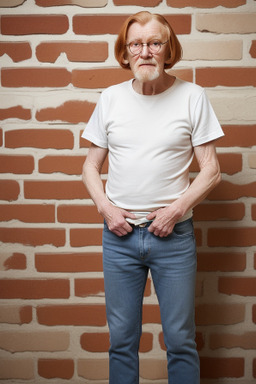 Danish elderly male with  ginger hair