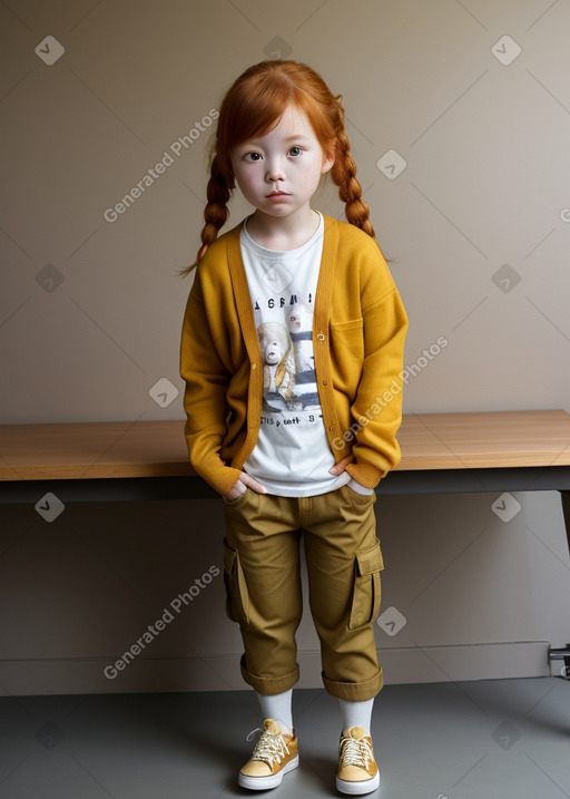 Japanese child female with  ginger hair