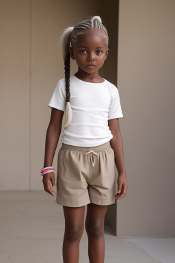 Senegalese child girl with  white hair