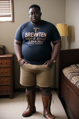 Ghanaian young adult male with  brown hair