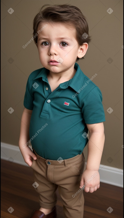 Italian infant boy with  brown hair