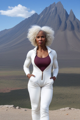 African 45 years female with  white hair