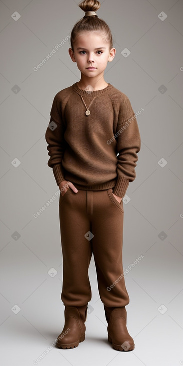 Australian child boy with  brown hair