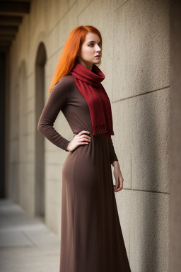 Romanian adult female with  ginger hair