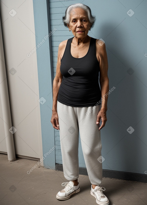 Panamanian elderly female with  black hair