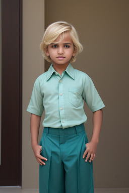 Emirati child boy with  blonde hair